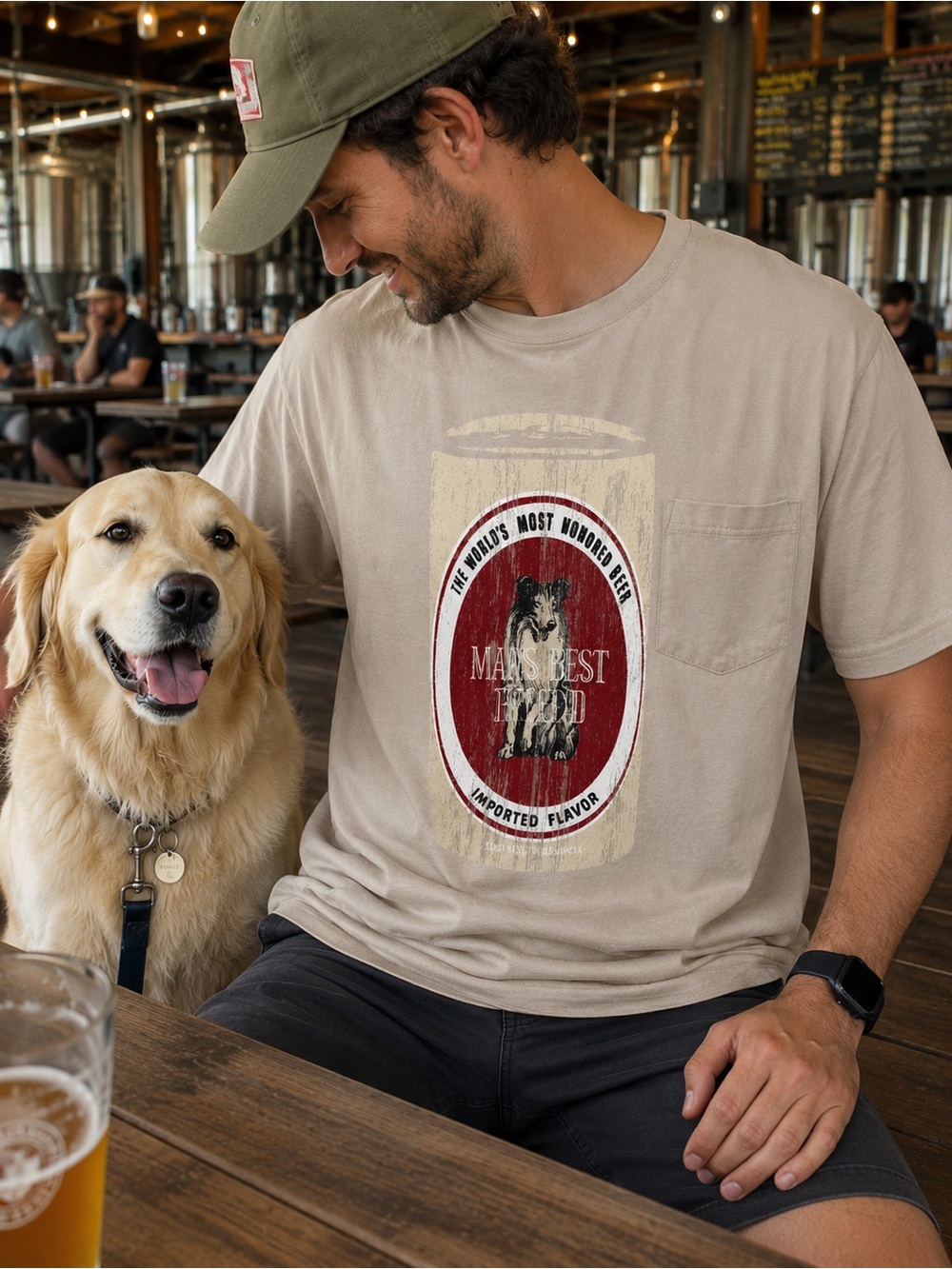 Gap Men’s Graphic Beer T-Shirt | “Man’s Best Friend” | Various Sizes